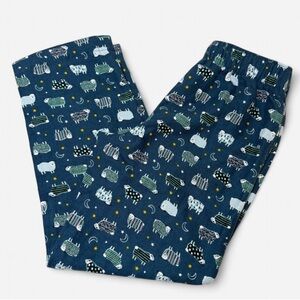 Lands' End Kids Pajama Bottoms - Blue with Sheep Print